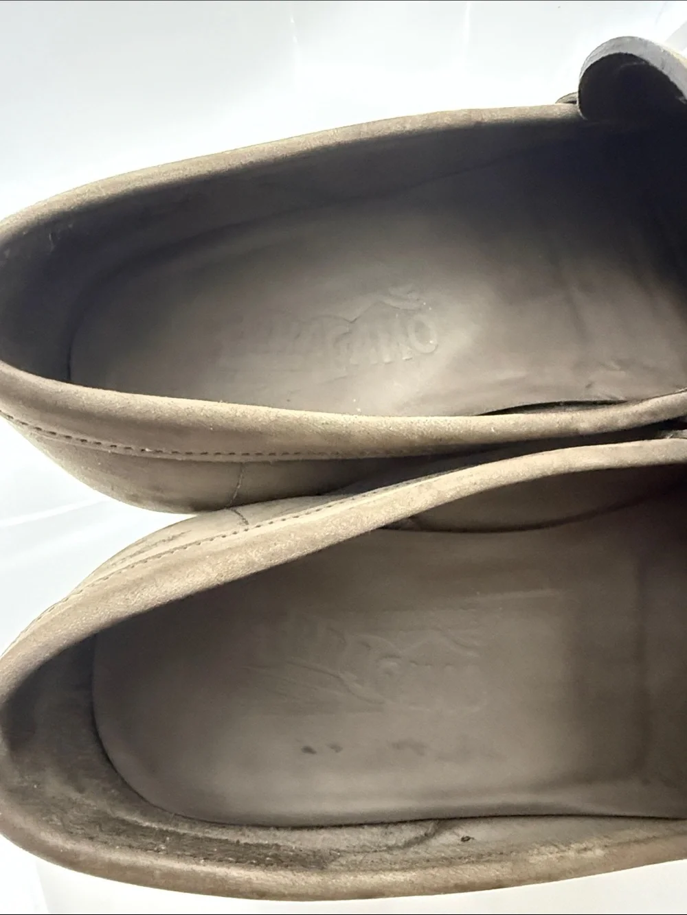 Salvatore Ferragamo taupe suede